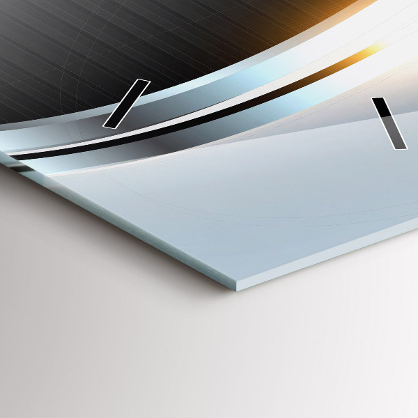 Horloge murale verticale Abstraction métallique