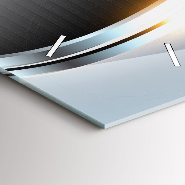 Horloge murale verticale Abstraction métallique