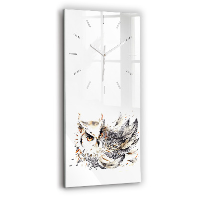 Horloge rectangulaire verticale Hibou symbole de sagesse