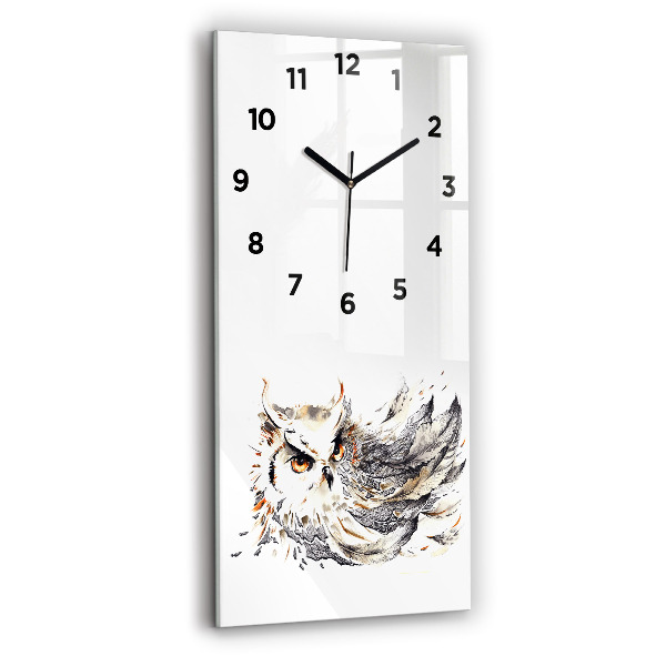 Horloge rectangulaire verticale Hibou symbole de sagesse