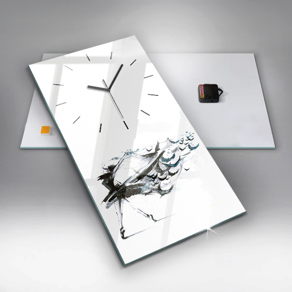 Horloge rectangulaire verticale Femme dansant le ballet