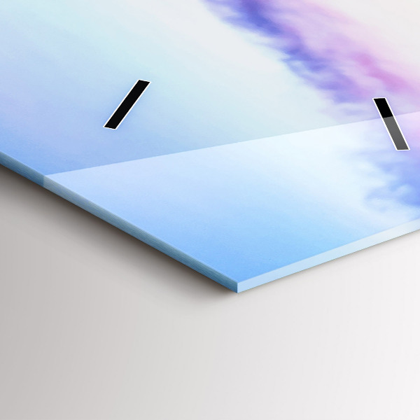 Horloge rectangulaire verticale Le pont du port le soir