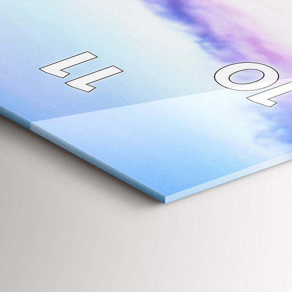 Horloge rectangulaire verticale Le pont du port le soir