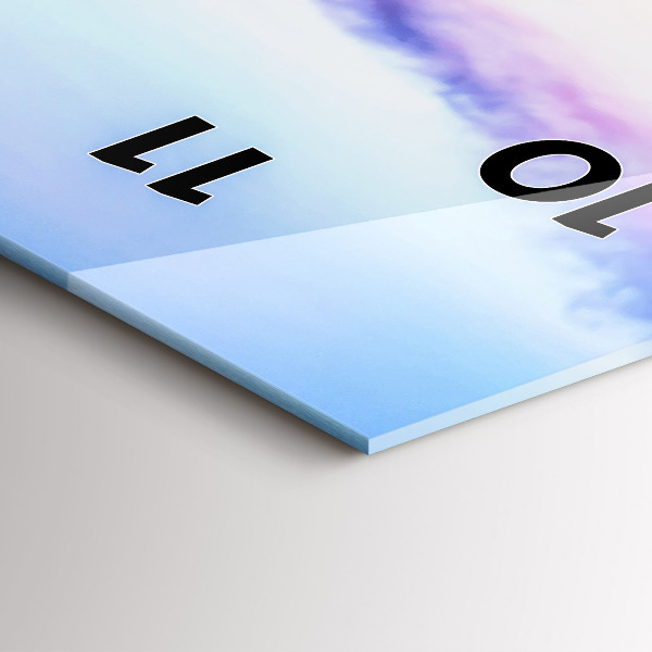 Horloge rectangulaire verticale Le pont du port le soir