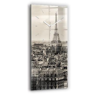 Horloge rectangulaire verticale Panorama paysager de Paris