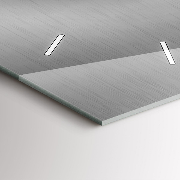 Horloge rectangulaire verticale Abstraction en métal gris