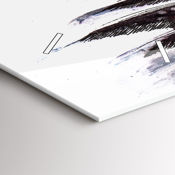 Horloge rectangulaire verticale Oiseaux peints