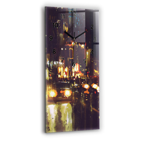 Horloge rectangulaire verticale Ville peinte
