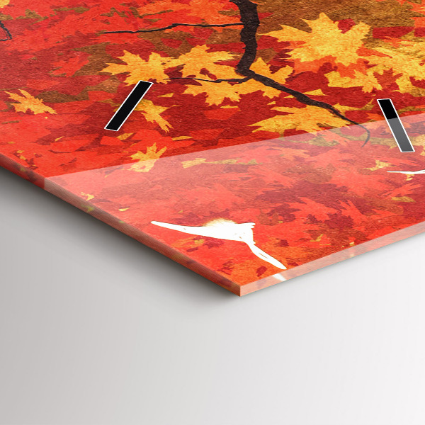 Horloge rectangulaire verticale Mariée en automne