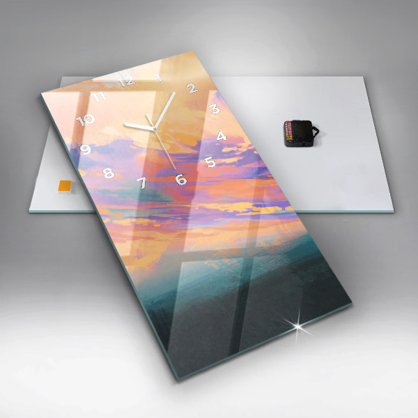 Horloge rectangulaire verticale Amour platonique