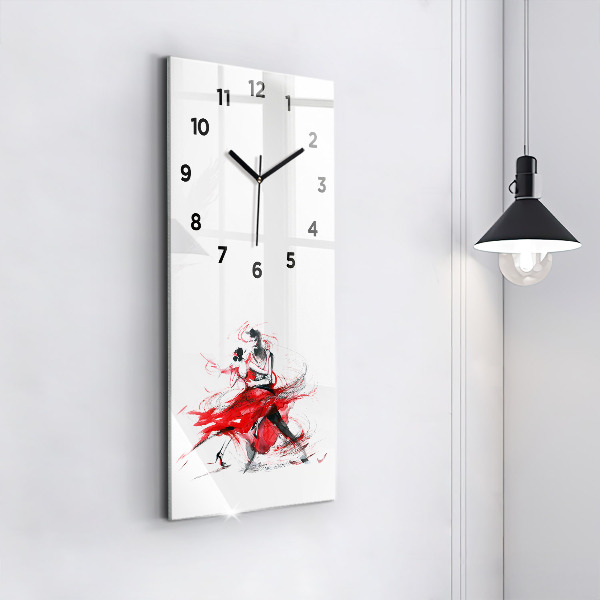 Horloge rectangulaire verticale Couple dansant