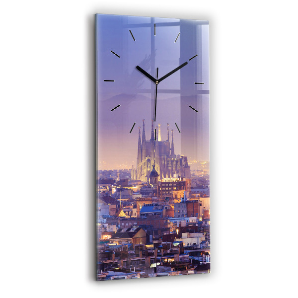 Horloge rectangulaire verticale Vue de Barcelone