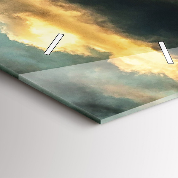 Horloge rectangulaire verticale Vol en montgolfière dans les nuages