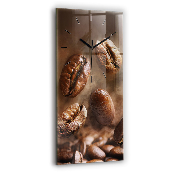 Horloge rectangulaire verticale Café en grains