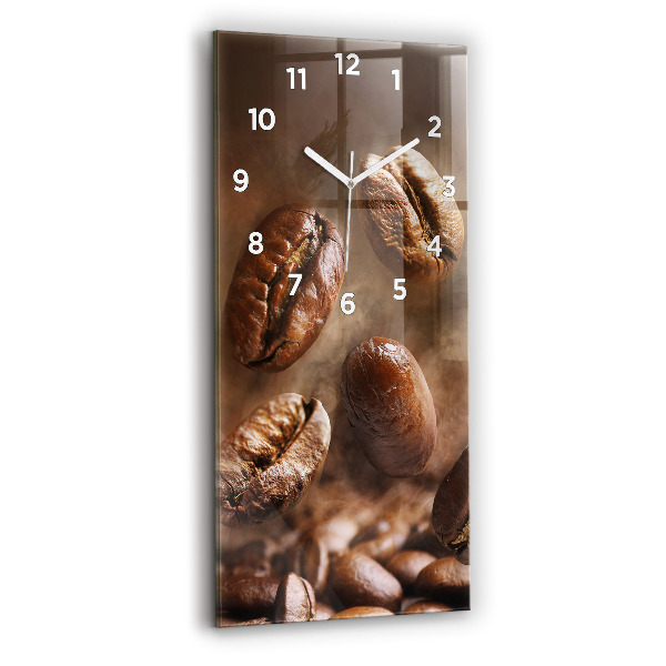 Horloge rectangulaire verticale Café en grains