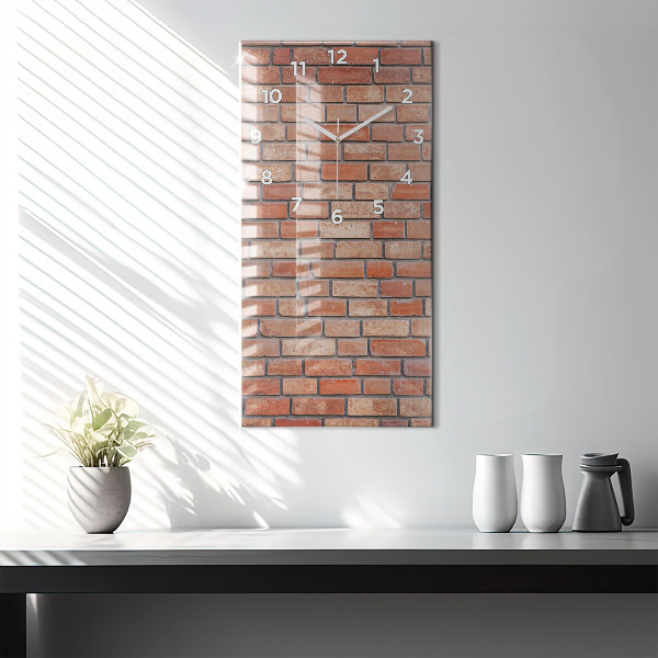 Horloge murale verticale Mur de briques