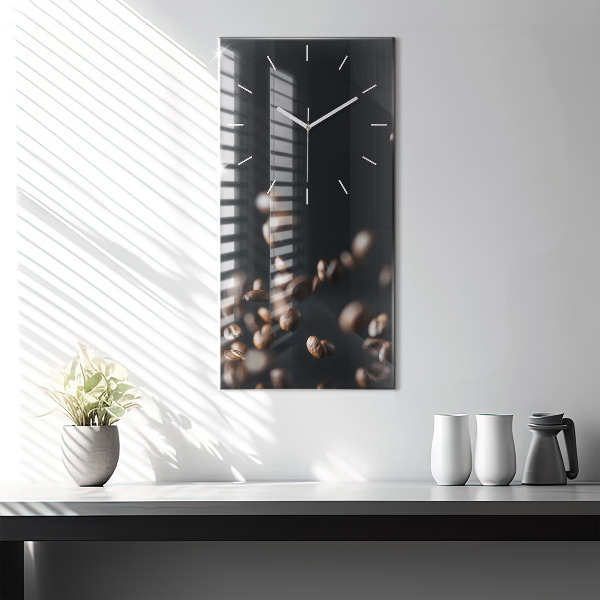 Horloge murale verticale Café en grains