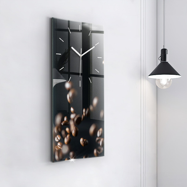 Horloge murale verticale Café en grains