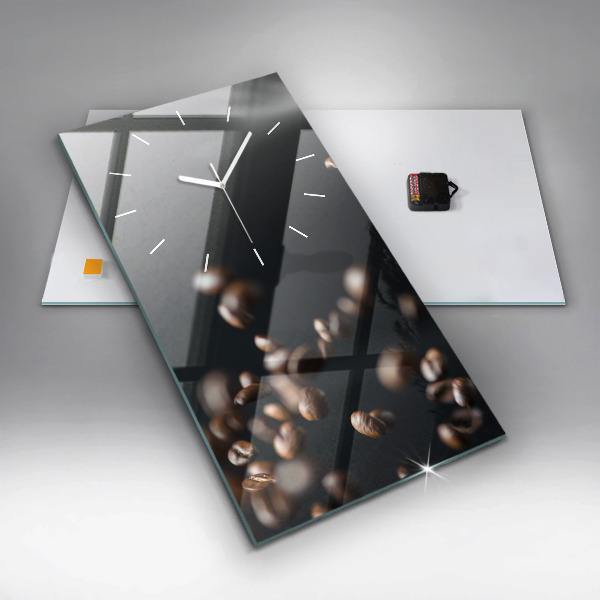 Horloge murale verticale Café en grains