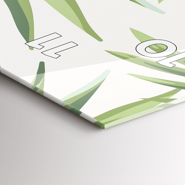 Horloge murale verticale Motif tropical