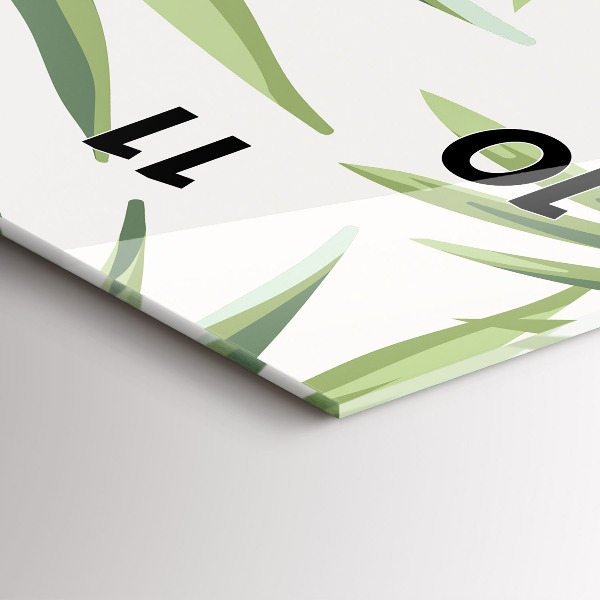 Horloge murale verticale Motif tropical