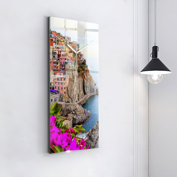 Horloge rectangulaire verticale Côte des Cinque Terre
