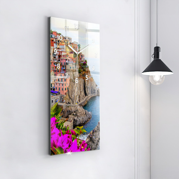 Horloge rectangulaire verticale Côte des Cinque Terre