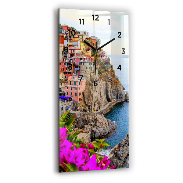 Horloge rectangulaire verticale Côte des Cinque Terre