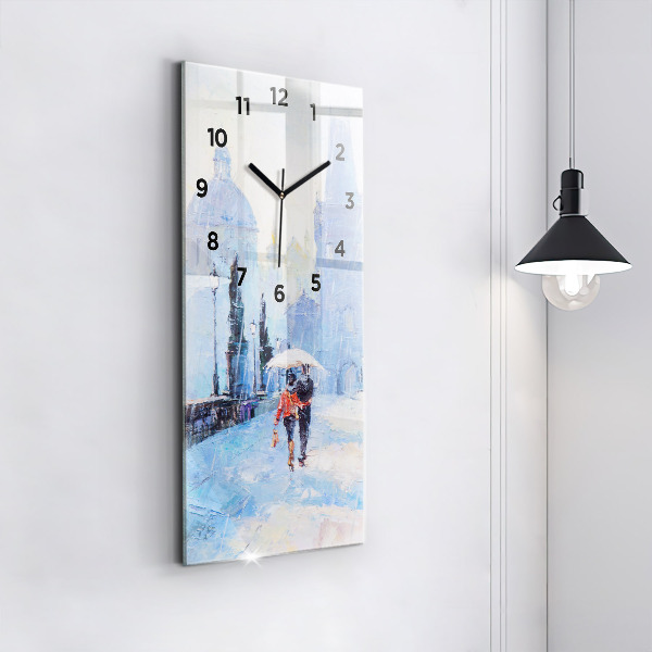 Horloge rectangulaire verticale 'Art à l''huile'