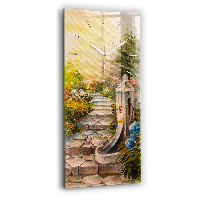 Horloge rectangulaire verticale 'Composition de l''huile dans la forêt'