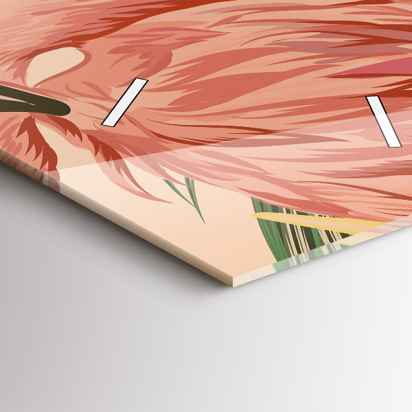 Horloge murale verticale Feuilles de palmier tropicales