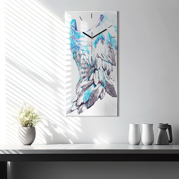 Horloge rectangulaire verticale 'Imitation d''ailes d''oiseaux'