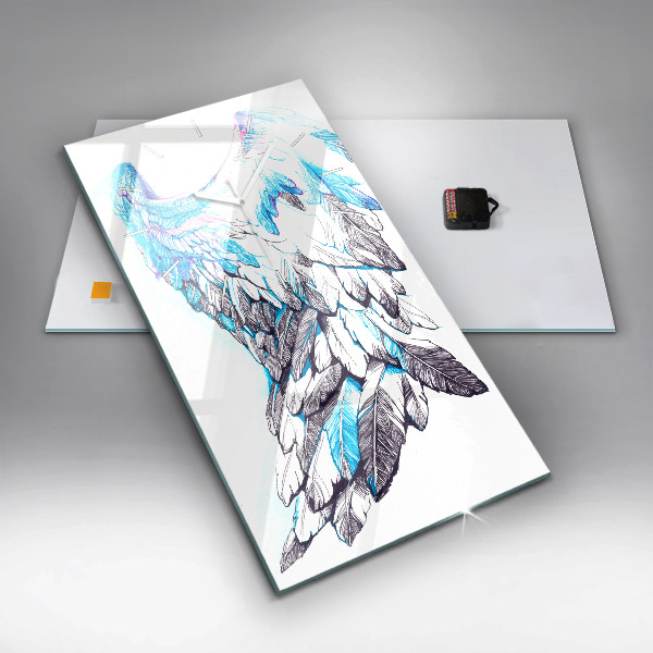 Horloge rectangulaire verticale 'Imitation d''ailes d''oiseaux'