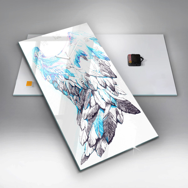 Horloge rectangulaire verticale 'Imitation d''ailes d''oiseaux'