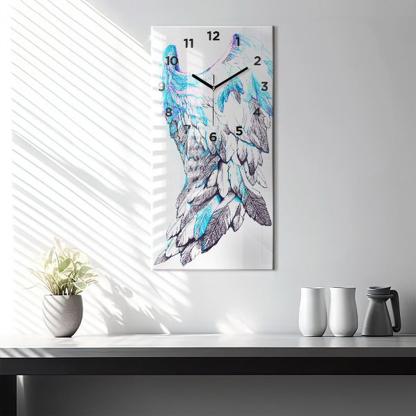 Horloge rectangulaire verticale 'Imitation d''ailes d''oiseaux'
