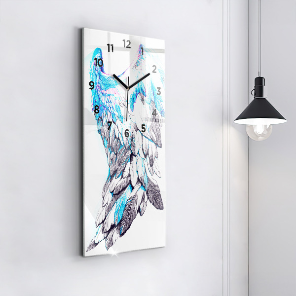 Horloge rectangulaire verticale 'Imitation d''ailes d''oiseaux'