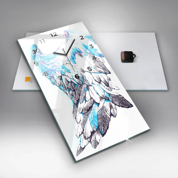 Horloge rectangulaire verticale 'Imitation d''ailes d''oiseaux'