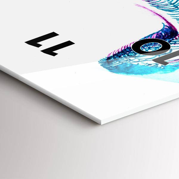 Horloge rectangulaire verticale 'Imitation d''ailes d''oiseaux'