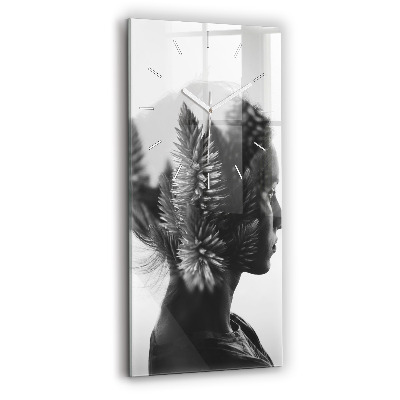 Horloge rectangulaire verticale 'Portrait d''une femme'