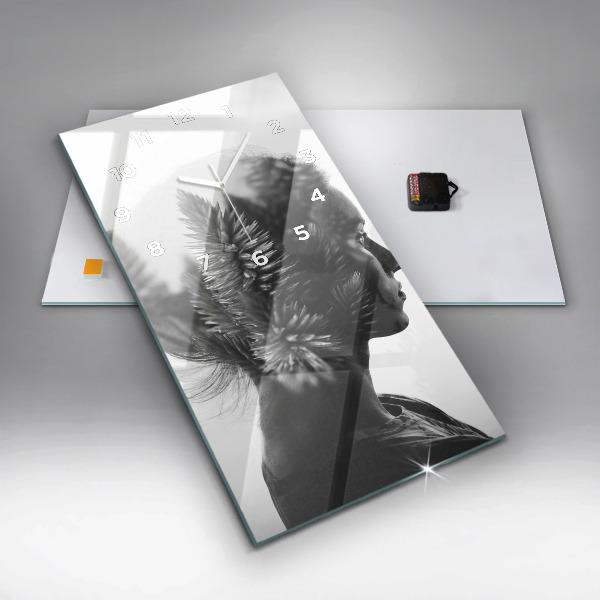 Horloge rectangulaire verticale 'Portrait d''une femme'
