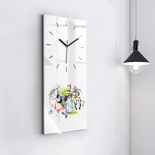 Horloge rectangulaire verticale Zoologiste