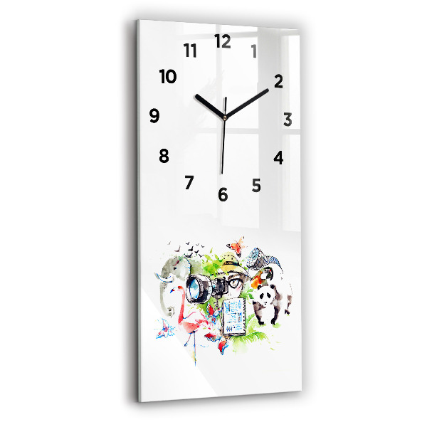 Horloge rectangulaire verticale Zoologiste