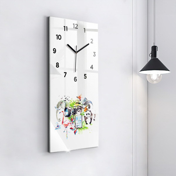 Horloge rectangulaire verticale Zoologiste