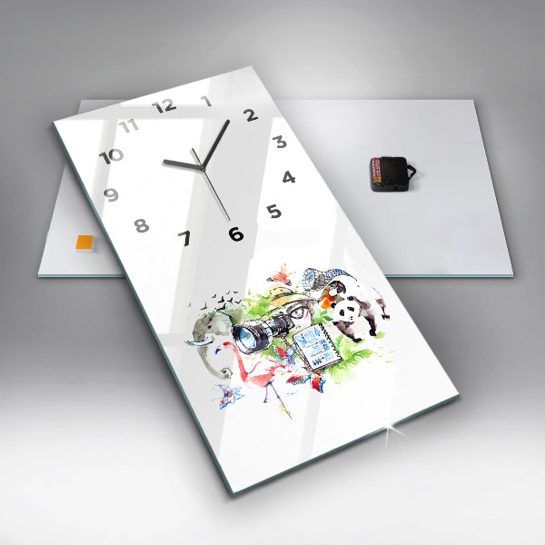 Horloge rectangulaire verticale Zoologiste