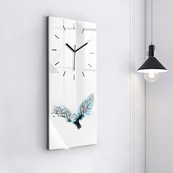 Horloge rectangulaire verticale Liberté et nature des oiseaux