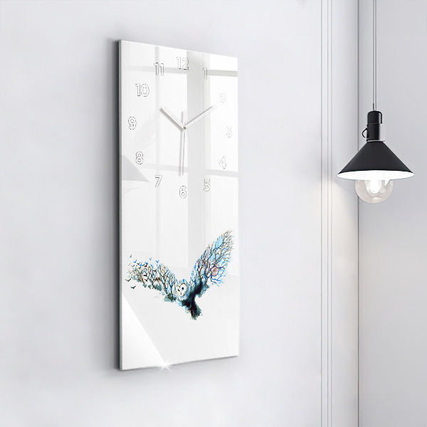 Horloge rectangulaire verticale Liberté et nature des oiseaux