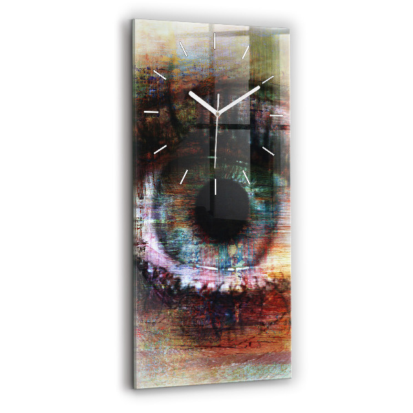 Horloge rectangulaire verticale Street Art Eye