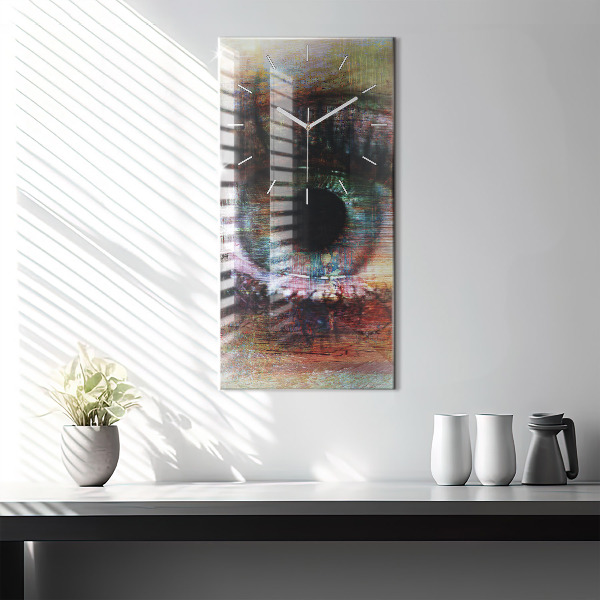 Horloge rectangulaire verticale Street Art Eye