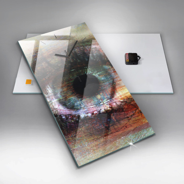 Horloge rectangulaire verticale Street Art Eye