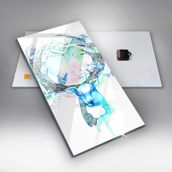 Horloge rectangulaire verticale Illustration de cerf